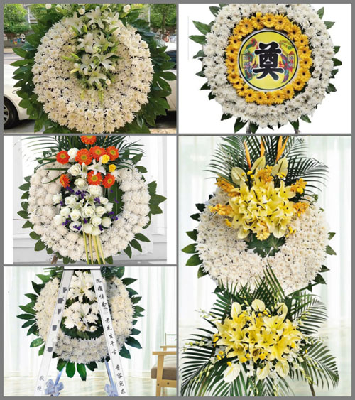 山西晋中灵石县粱家焉乡野场村花圈速递